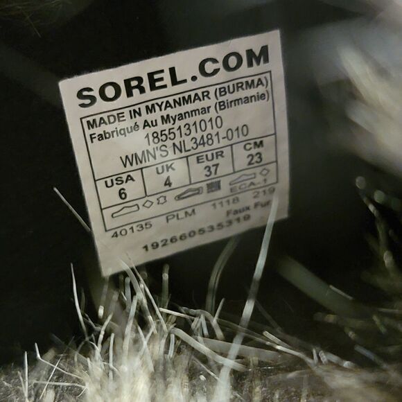 Sorel Women’s Joan of Arctic Boot Black Quarry size 6 NWOT - Picture 11 of 11